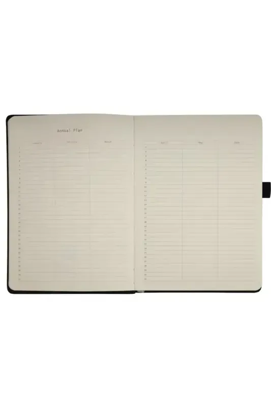 Venzi Hardcover Elastic Non-Dated Thick Leaf Dotted Notebook 14x20 Cm Pastel Purple-Pastel Purple - 3