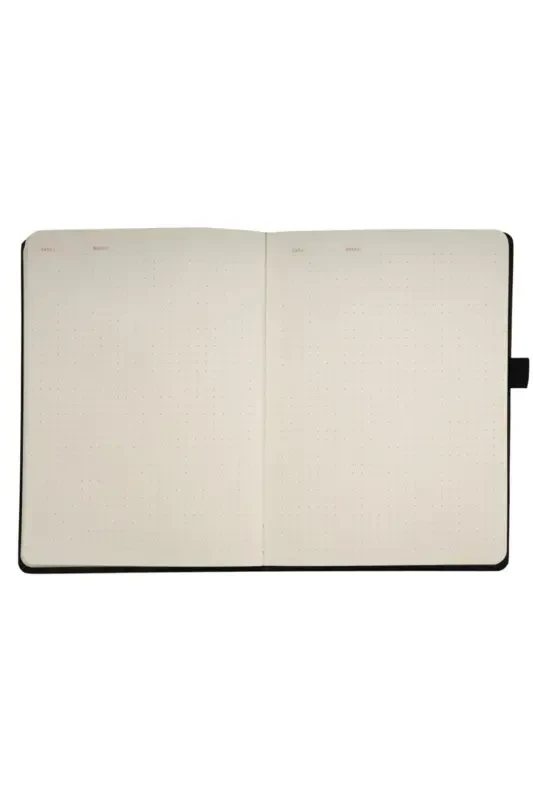 Venzi Hardcover Elastic Non-Dated Thick Leaf Dotted Notebook 14x20 Cm Pastel Purple-Pastel Purple - 5