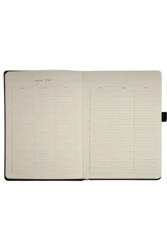 Venzi Qattiq Muqovali Rezinali Sanasiz Qalin Bargli Nuqtali Daftar 14x20 Sm Pastel Binafsha-Pastel binafsha - 3