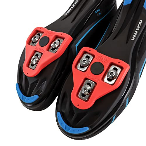 Venzo Bike Bicycle Women's Ladies Cycling Riding Shoes - Compatible with Peloton, LOOK Delta & for Shimano SPD-SL - Perfect for Road Racing Indoor Exercise Bikes 38 Blue - 4