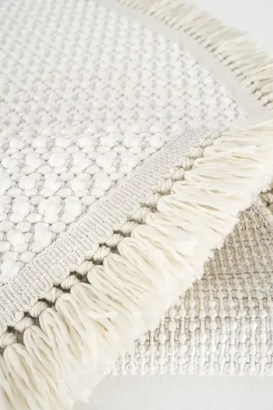 Vera 1451 Cream Rug Kilim Soft Texture Living Room Rug Kitchen Hallway Round Woven Machine Rug-Cream - COOL HALI