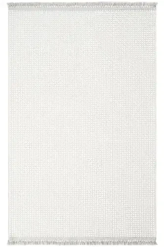 Vera 1451 Krem Yumuşak Dokulu Halı Kilim Salon Mutfak Koridor Kesme Yolluk Dokuma Makine Halısı-Krem - 2