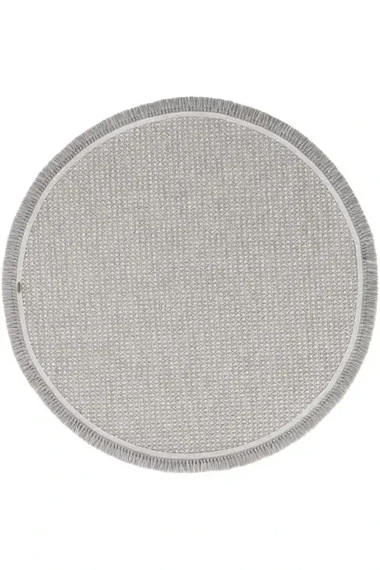 Vera 1453 Grey Rug Kilim Soft Touch Living Room Rug Kitchen Hallway Round Woven Machine Rug-Grey - COOL HALI