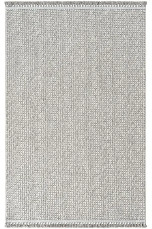 Vera 1453 Grey Soft Touch Rug Kilim Living Room Kitchen Hallway Cut Runner Woven Machine Carpet-Grey - 5