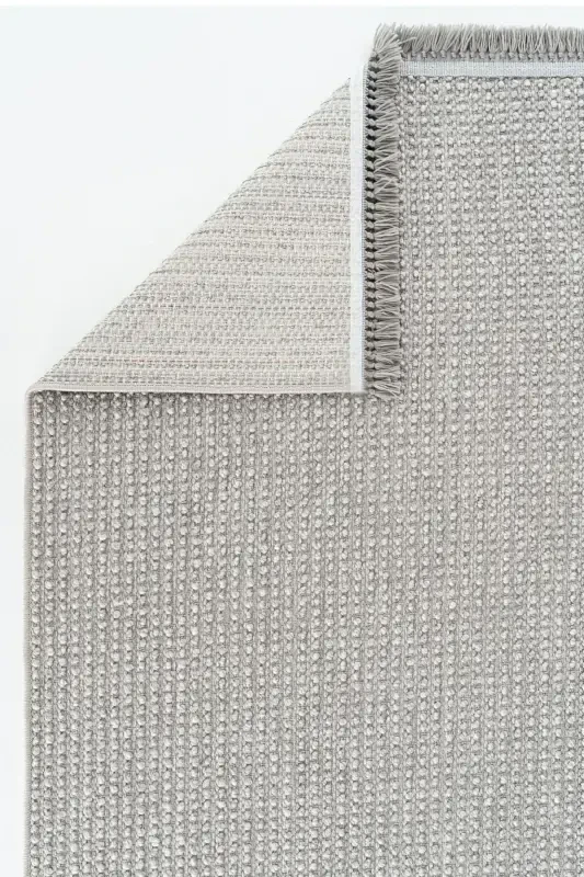 Vera 1453 Grey Soft Touch Rug Kilim Living Room Kitchen Hallway Cut Runner Woven Machine Carpet-Grey - 7