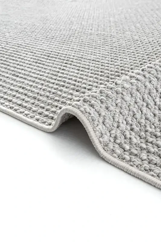 Vera 1453 Grey Soft Touch Rug Kilim Living Room Kitchen Hallway Cut Runner Woven Machine Carpet-Grey - 8