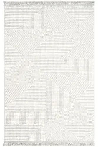 Vera 1454 Cream Soft Touch Rug Kilim Living Room Kitchen Corridor Cut Runner Woven Machine Carpet-Cream 1 - COOL HALI (1)