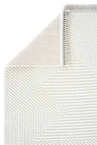 Vera 1454 Cream Soft Touch Rug Kilim Living Room Kitchen Corridor Cut Runner Woven Machine Carpet-Cream 1 - 7