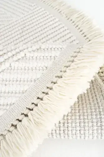 Vera 1454 Krem Halı Kilim Yumuşak Dokulu Salon Halısı Mutfak Antre Yuvarlak Dokuma Makine Halısı-Krem 1 - 6