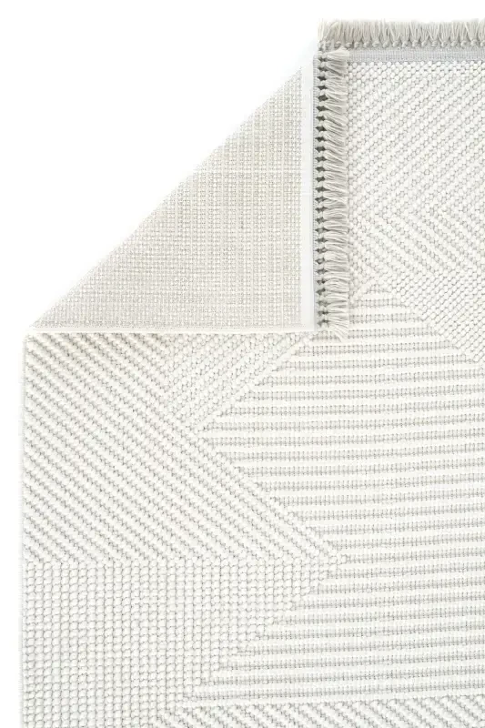 Vera 1454 Krem Yumuşak Dokulu Halı Kilim Salon Mutfak Koridor Kesme Yolluk Dokuma Makine Halısı-Krem 1 - 7