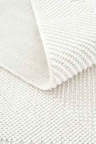 Vera 1454 Krem Yumuşak Dokulu Halı Kilim Salon Mutfak Koridor Kesme Yolluk Dokuma Makine Halısı-Krem 1 - 8