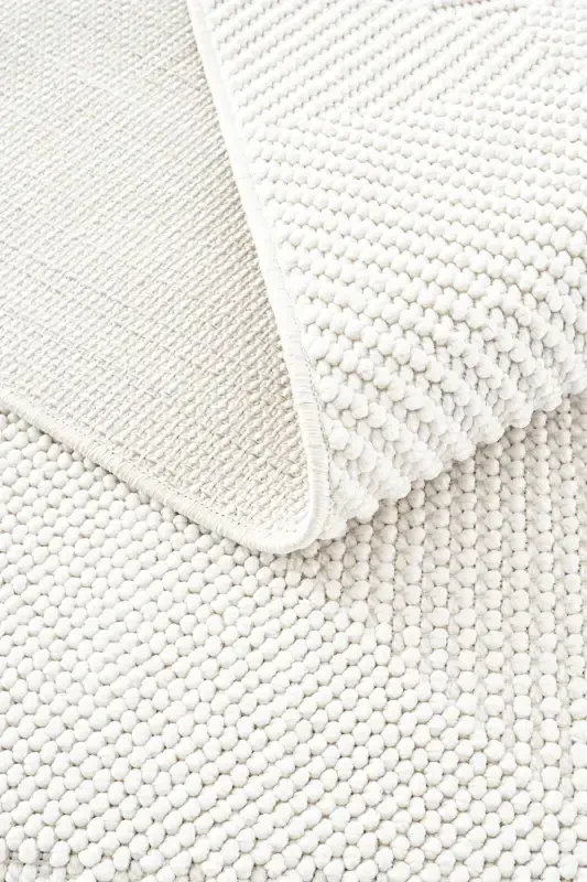 Vera 1454 Krem Yumuşak Dokulu Halı Kilim Salon Mutfak Koridor Kesme Yolluk Dokuma Makine Halısı-Krem 1 - 8