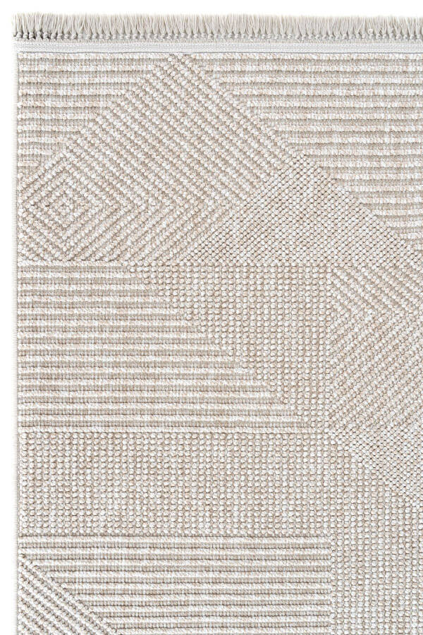 Vera 1455 Beige Soft Textured Rug Carpet Living Room Kitchen Corridor Cutting Runner Woven Machine Carpet - 35