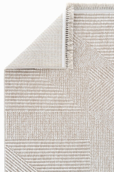 Vera 1455 Beige Soft Textured Rug Carpet Living Room Kitchen Corridor Cutting Runner Woven Machine Carpet - 36