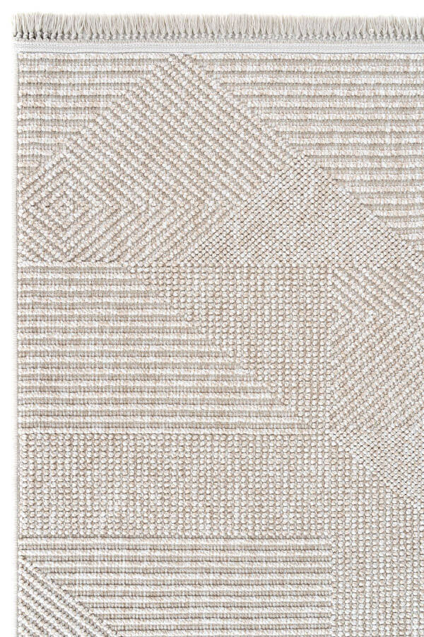 Vera 1455 Beige Soft Textured Rug Carpet Living Room Kitchen Corridor Cutting Runner Woven Machine Carpet - 27