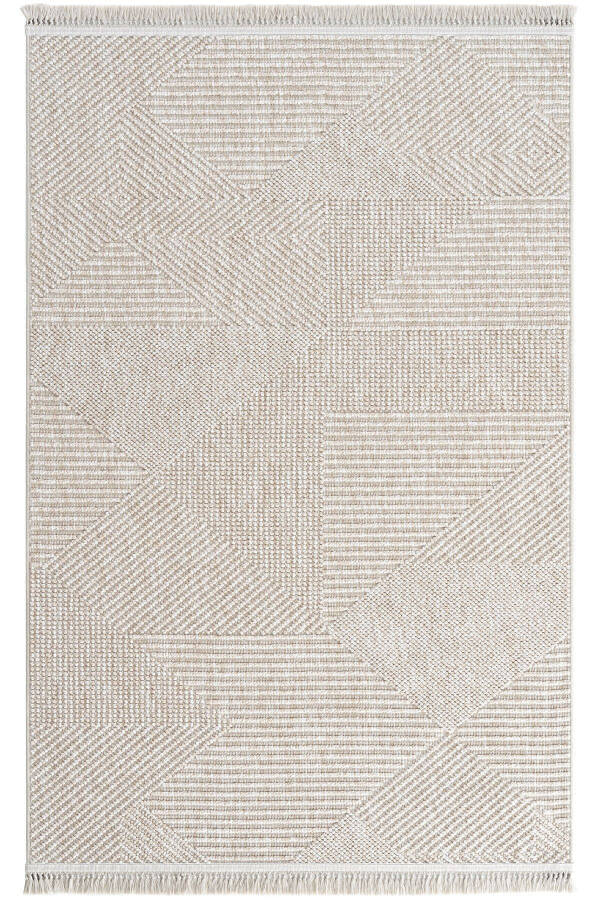 Vera 1455 Beige Soft Textured Rug Carpet Living Room Kitchen Corridor Cutting Runner Woven Machine Carpet - 18