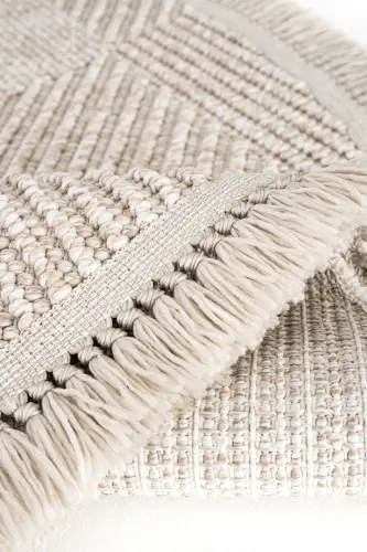 Vera 1455 Vizon Halı Kilim Yumuşak Dokulu Salon Halısı Mutfak Antre Yuvarlak Dokuma Makine Halısı - Vizon 1 - 8