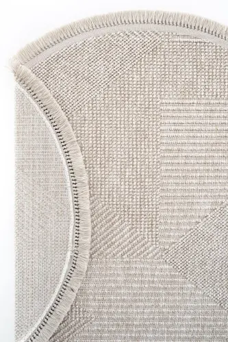 Vera 1455 Vizon Halı Kilim Yumuşak Dokulu Salon Halısı Mutfak Antre Yuvarlak Dokuma Makine Halısı - Vizon 1 - 12