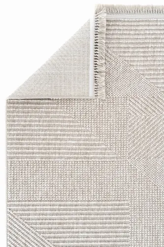 Vera 1455 Vizon Yumuşak Dokulu Halı Kilim Salon Mutfak Koridor Kesme Yolluk Dokuma Makine Halısı - Vizon 2 - 5