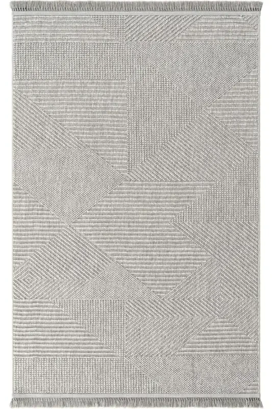 Vera 1456 Gray Soft Touch Rug Kilim Living Room Kitchen Corridor Cut Rug Woven Machine Carpet-Gray 1 - 1