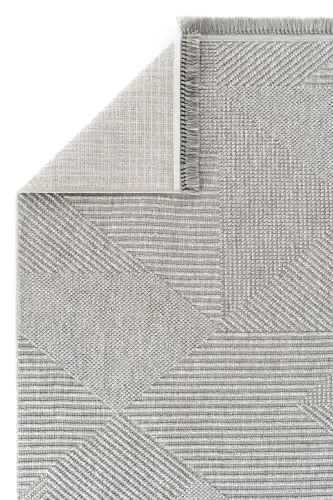 Vera 1456 Gri Yumuşak Dokulu Halı Kilim Salon Mutfak Koridor Kesme Yolluk Dokuma Makine Halısı-Gri 1 - 5