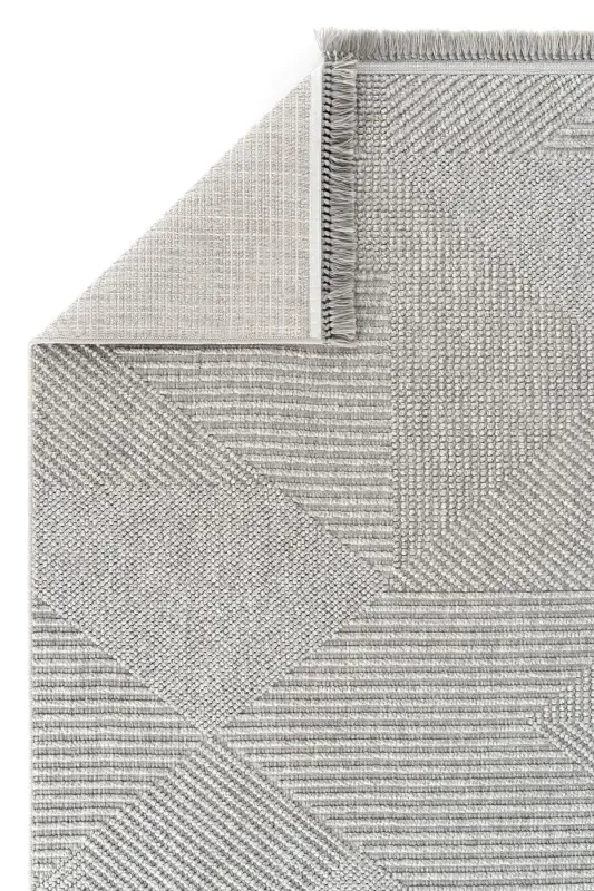 Vera 1456 Gri Yumuşak Dokulu Halı Kilim Salon Mutfak Koridor Kesme Yolluk Dokuma Makine Halısı-Gri 1 - 5