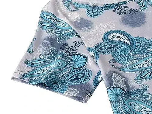 Veranee Ayollar uchun katta o'lchamdagi gulli keng tunika futbolka 3/4 yengli - 4