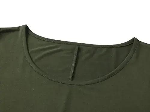 Veranee Ayollar uchun katta o'lchamli Swing Tunik Top 3/4 Yengli Gul naqshli keng futbolka - 3