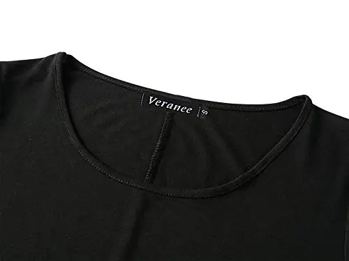 Veranee Women's Plus Size Swing Tunic Top 3/4 Sleeve Floral Flare T-Shirt - 3