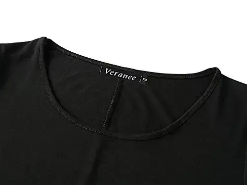 Veranee Women's Plus Size Swing Tunic Top 3/4 Sleeve Floral Flare T-Shirt - 3