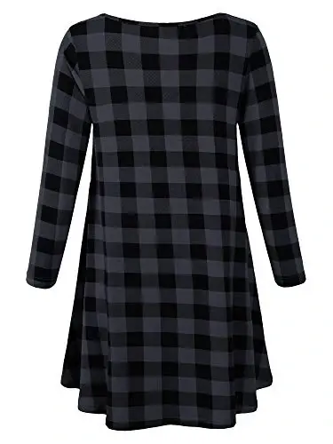 Veranee Women's Plus Size Swing Tunic Top 3/4 Sleeve Floral Flare T-Shirt - VERANEE (1)