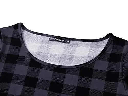 Veranee Women's Plus Size Swing Tunic Top 3/4 Sleeve Floral Flare T-Shirt - 3