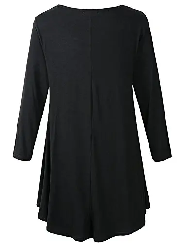 Veranee Women's Plus Size Swing Tunic Top 3/4 Sleeve Floral Flare T-Shirt - VERANEE (1)