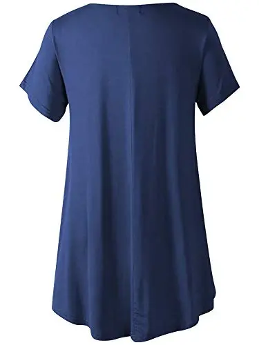 Veranee Women's Plus Size Swing Tunic Top 3/4 Sleeve Floral Flare T-Shirt - 2