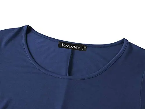 Veranee Women's Plus Size Swing Tunic Top 3/4 Sleeve Floral Flare T-Shirt - 3