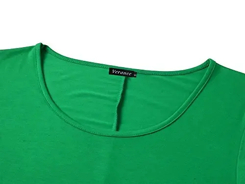 Veranee Women's Plus Size Swing Tunic Top 3/4 Sleeve Floral Flare T-Shirt - 4