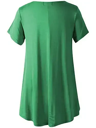 Veranee Women's Plus Size Swing Tunic Top 3/4 Sleeve Floral Flare T-Shirt - VERANEE (1)