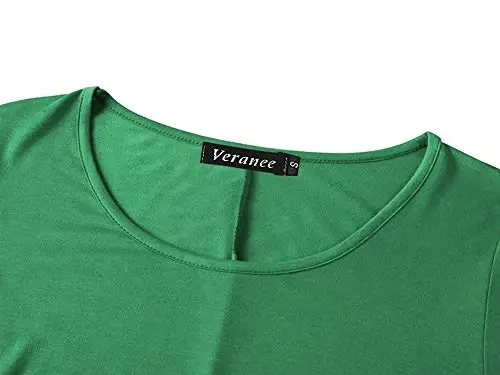 Veranee Women's Plus Size Swing Tunic Top 3/4 Sleeve Floral Flare T-Shirt - 3