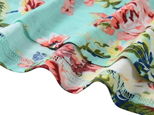 Veranee Women's Plus Size Swing Tunic Top 3/4 Sleeve Floral Flare T-Shirt - 6