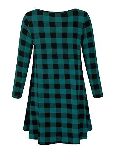 Veranee Women's Plus Size Swing Tunic Top 3/4 Sleeve Floral Flare T-Shirt - VERANEE (1)