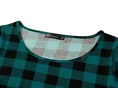 Veranee Women's Plus Size Swing Tunic Top 3/4 Sleeve Floral Flare T-Shirt - 3