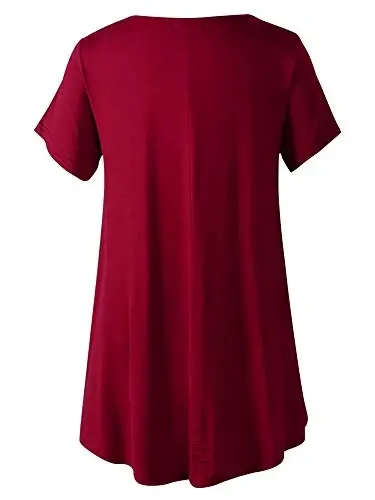 Veranee Women's Plus Size Swing Tunic Top 3/4 Sleeve Floral Flare T-Shirt - VERANEE (1)