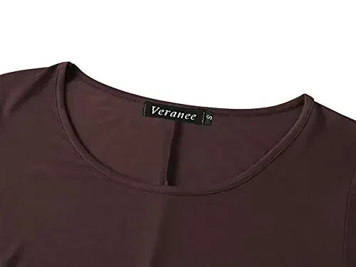 Veranee Women's Plus Size Swing Tunic Top 3/4 Sleeve Floral Flare T-Shirt - 3