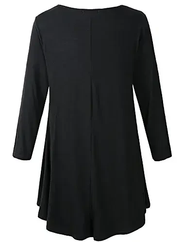 Veranee Women's Plus Size Swing Tunic Top 3/4 Sleeve Floral Flare T-Shirt - VERANEE (1)