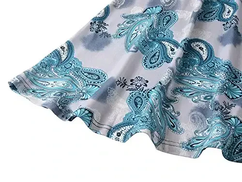 Veranee Women's Plus Size Swing Tunic Top 3/4 Sleeve Floral Flare T-Shirt - 5