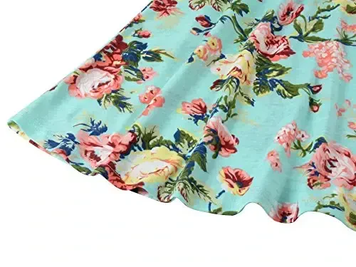 Veranee Women's Plus Size Swing Tunic Top 3/4 Sleeve Floral Flare T-Shirt - 5