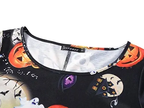 Veranee Women's Plus Size Swing Tunic Top 3/4 Sleeve Floral Flare T-Shirt - 3