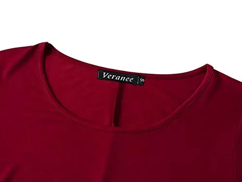 Veranee Women's Plus Size Swing Tunik Top 3/4 Sleeve Floral Flare T-Shirt - 3