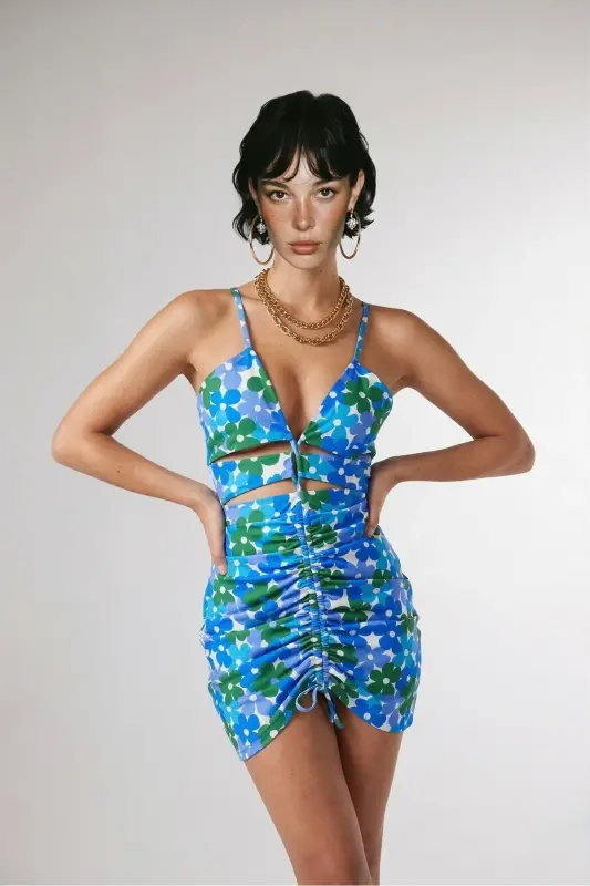 Verano Dress Blue-Blue - HOLLY LOLLY