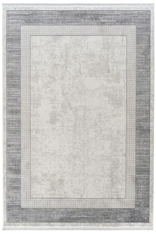 Verona 1902 Grey Living Room Rug Corridor Cut Runner Soft Texture Non-Slip Dust-Proof Woven Machine Carpet - 2